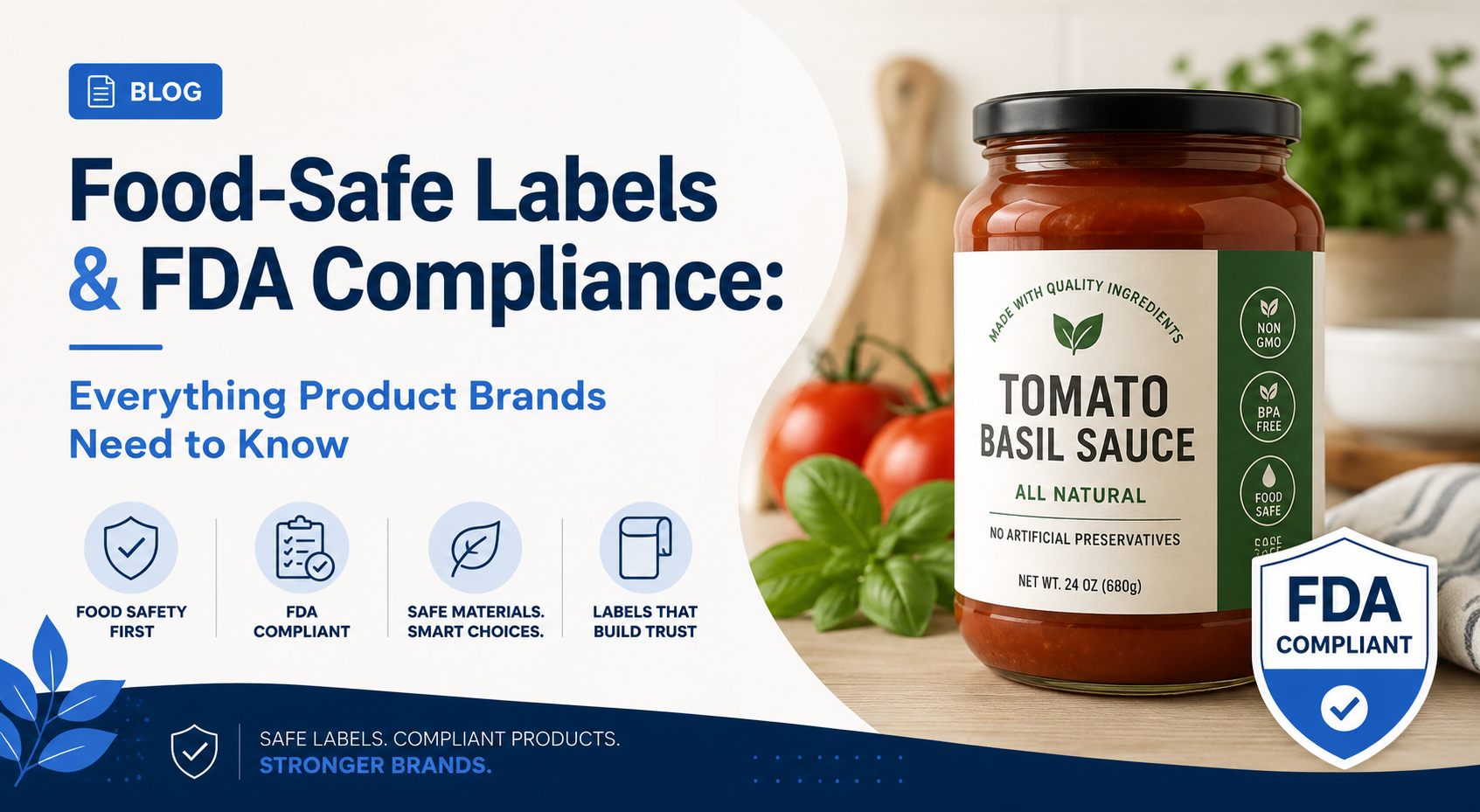 Food-Safe Labels & FDA Compliance: Everything Product Brands Need to Know